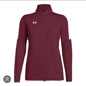 NWOT Under Armour Rival Knit Track Jacket XL Red Burgundy Full Zip